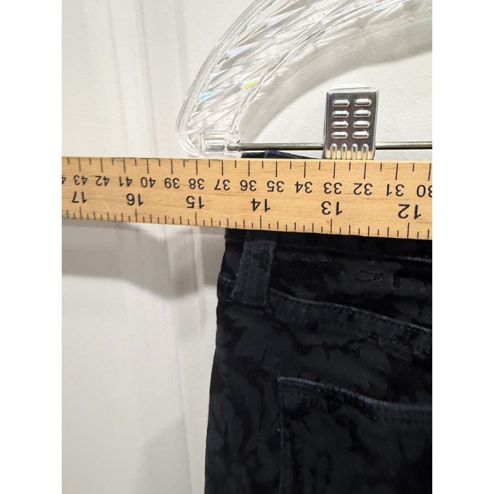 Banana Republic Womens Skinny Pants Flocked Velvet Damask Black 26P - Picture 4 of 9